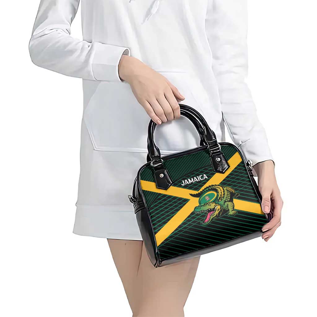 Jamaica Rugby Shoulder Handbag Go Jamaica Crocs Go LT15