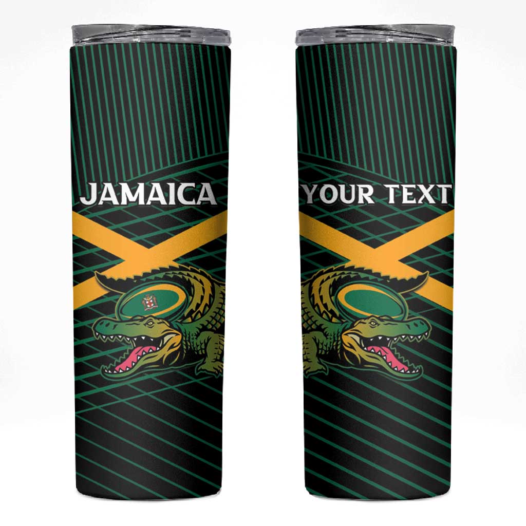 Jamaica Rugby Custom Skinny Tumbler Go Champions LT15