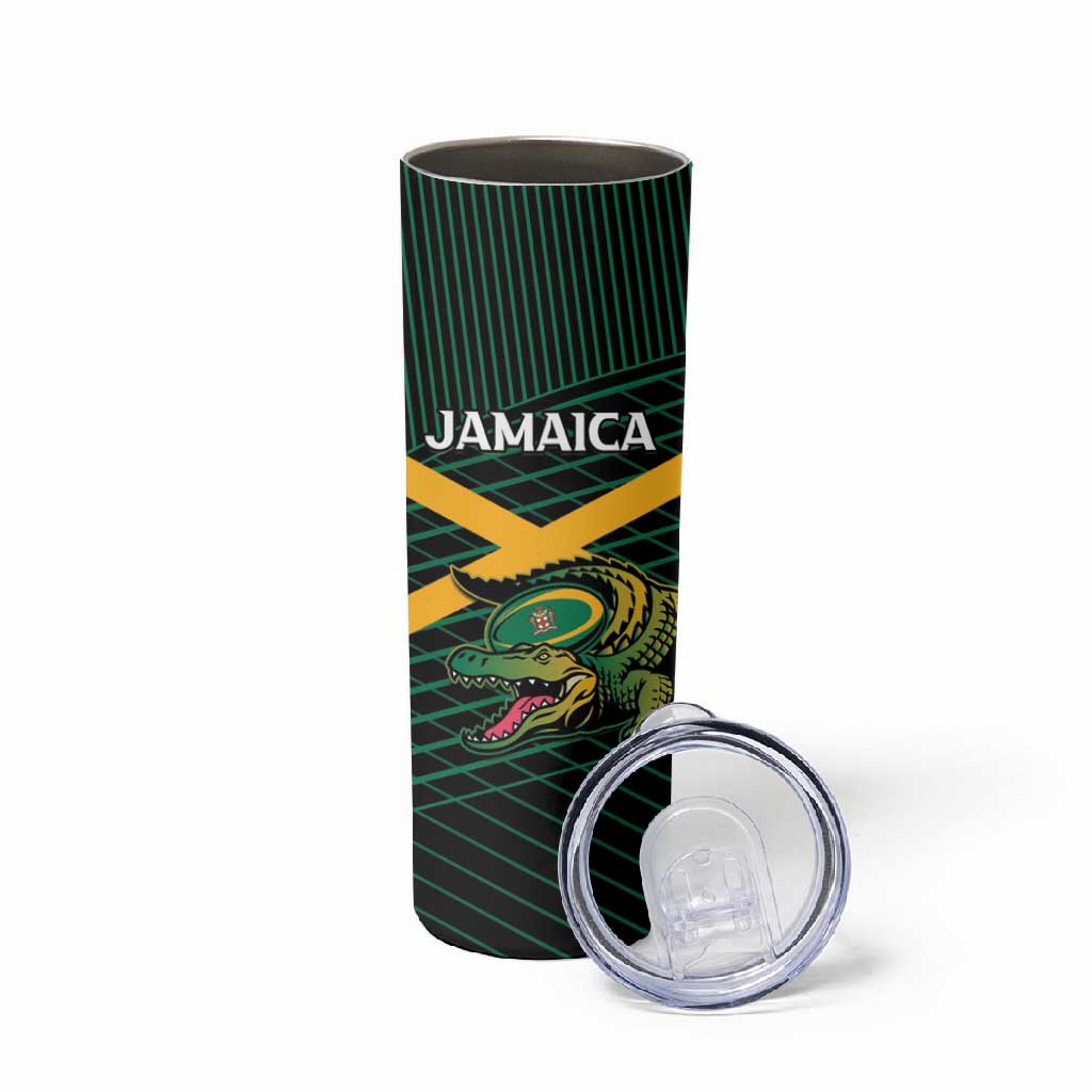 Jamaica Rugby Custom Skinny Tumbler Go Champions LT15