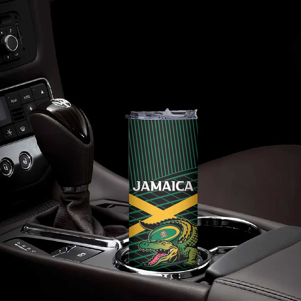 Jamaica Rugby Custom Skinny Tumbler Go Champions LT15