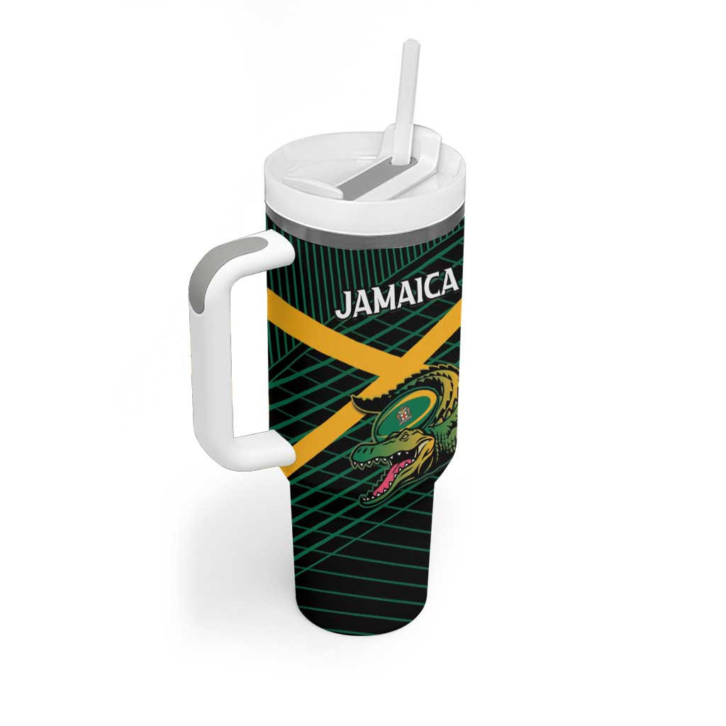 Jamaica Rugby Custom Tumbler With Handle Go Champions LT15