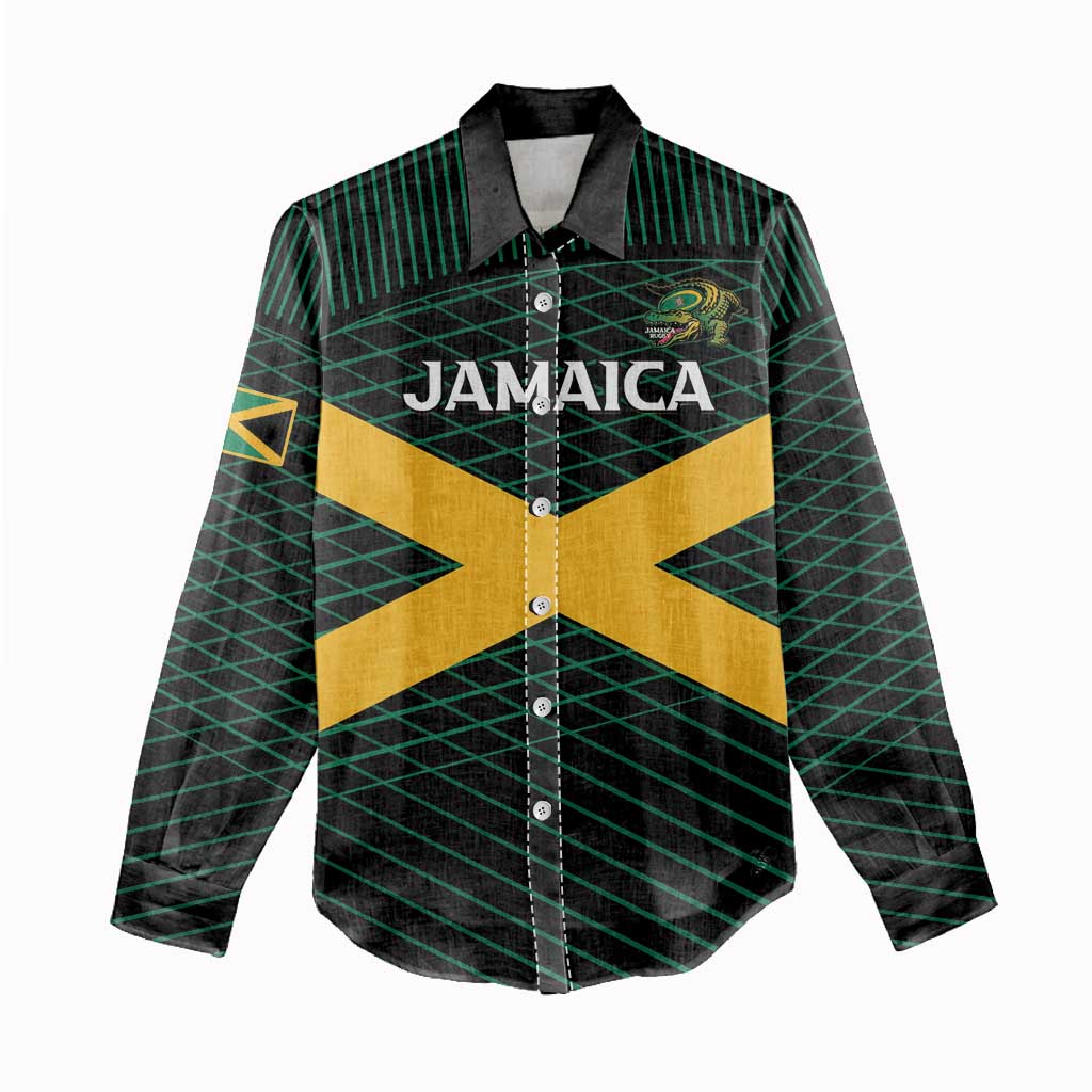 Jamaica Rugby Custom Women Casual Shirt Go Champions LT15