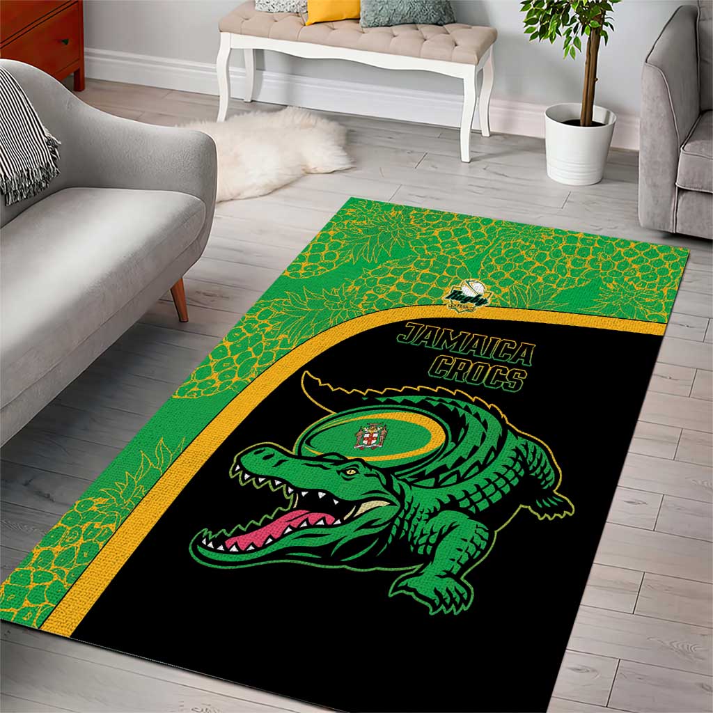 Jamaica Rugby Area Rug Go Champions - Pineapple Pattern LT15