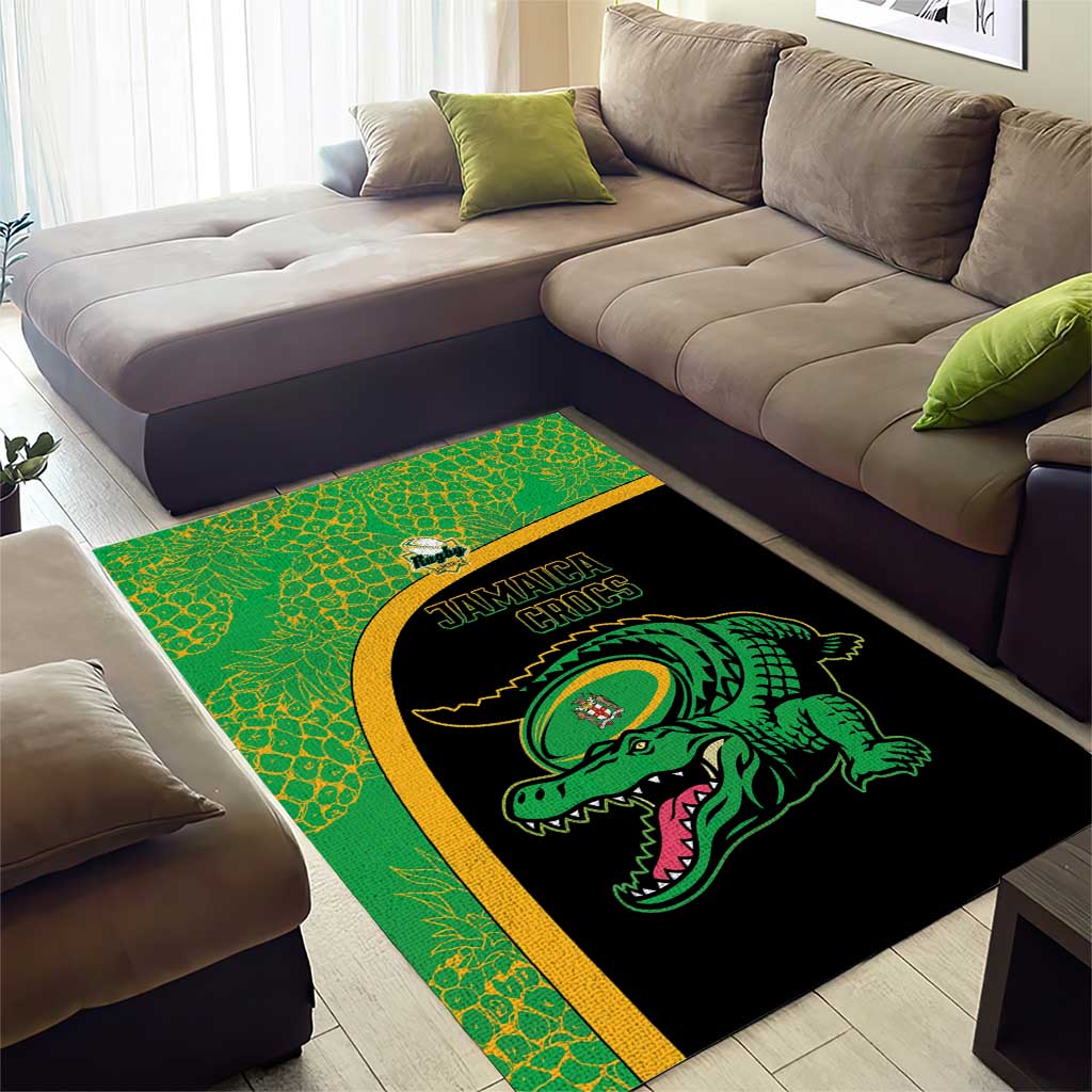 Jamaica Rugby Area Rug Go Champions - Pineapple Pattern LT15