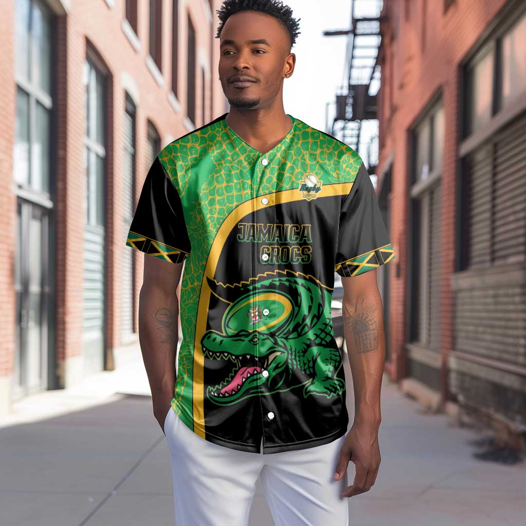 Jamaica Rugby Custom Baseball Jersey Go Champions - Pineapple Pattern LT15