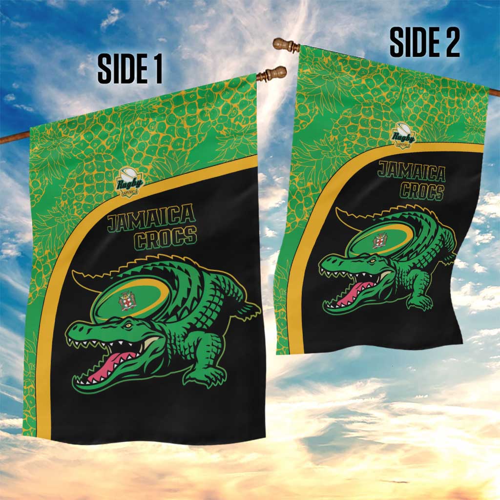 Jamaica Rugby Garden Flag Go Champions - Pineapple Pattern LT15