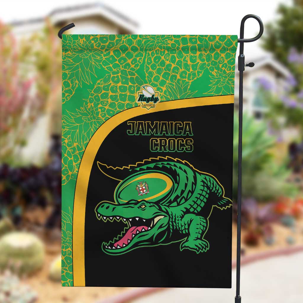 Jamaica Rugby Garden Flag Go Champions - Pineapple Pattern LT15