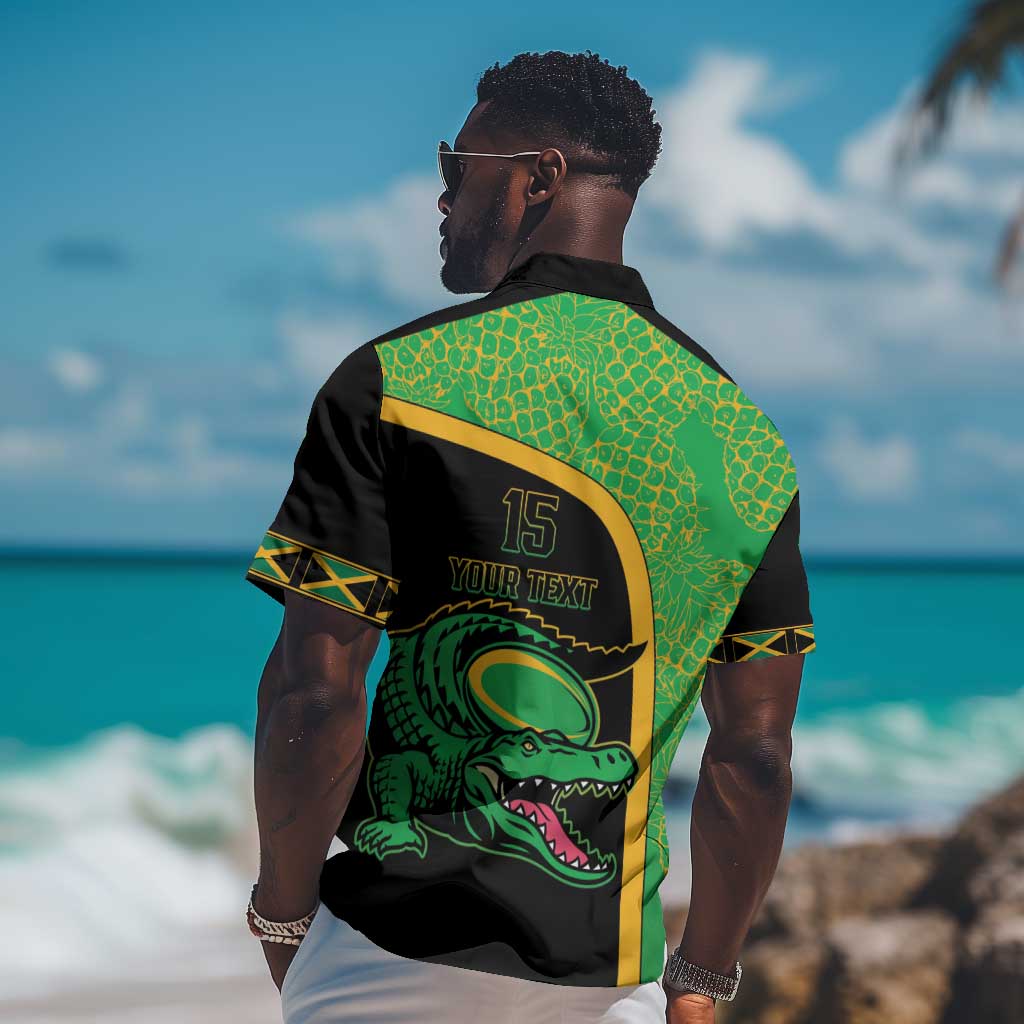 Jamaica Rugby Custom Hawaiian Shirt Go Champions - Pineapple Pattern LT15