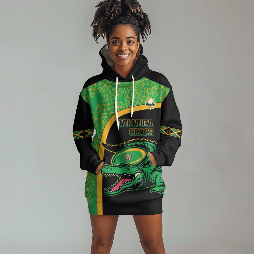 Jamaica Rugby Custom Hoodie Dress Go Champions - Pineapple Pattern LT15