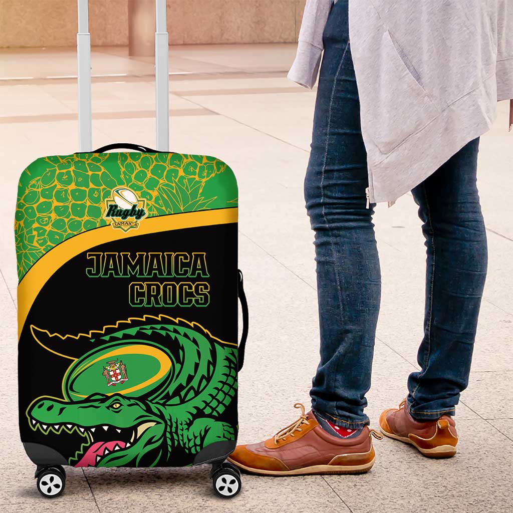 Jamaica Rugby Luggage Cover Go Jamaica Crocs - Pineapple Pattern LT15