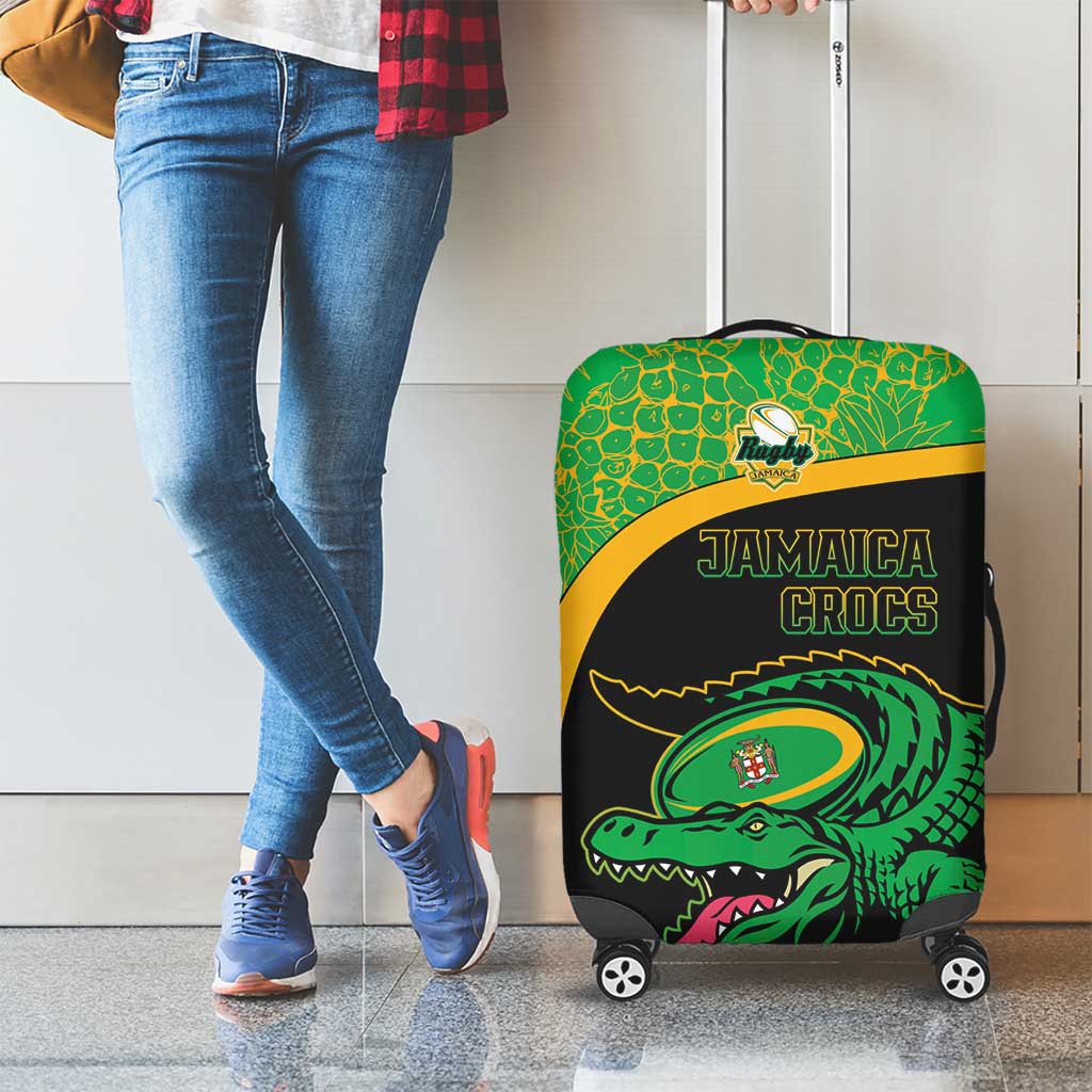 Jamaica Rugby Luggage Cover Go Jamaica Crocs - Pineapple Pattern LT15