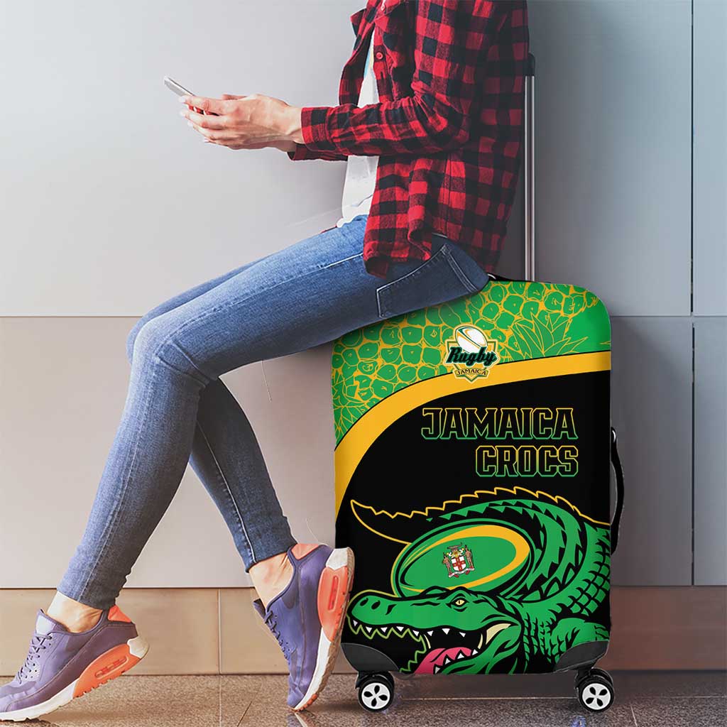 Jamaica Rugby Luggage Cover Go Jamaica Crocs - Pineapple Pattern LT15