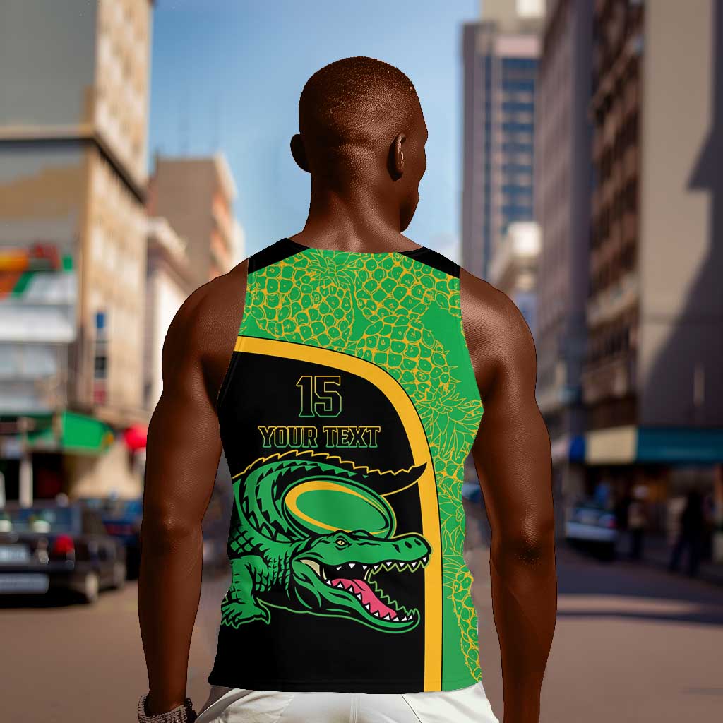 Jamaica Rugby Custom Men Tank Top Go Champions - Pineapple Pattern LT15