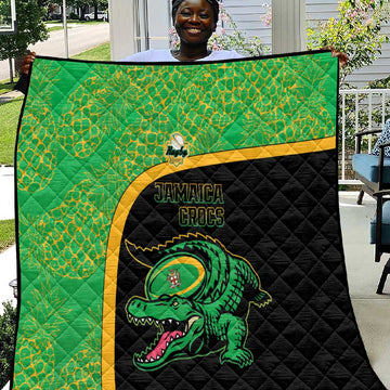 Jamaica Rugby Quilt Go Champions - Pineapple Pattern LT15