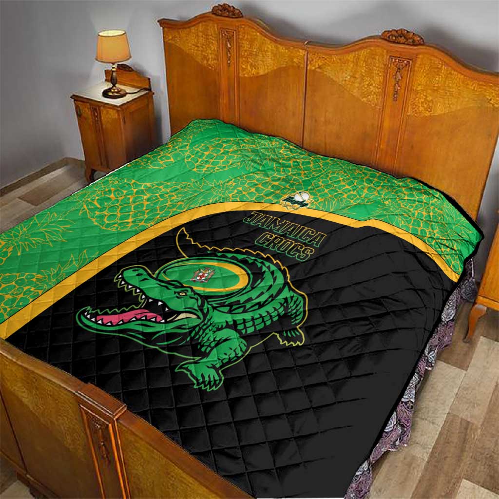 Jamaica Rugby Quilt Go Champions - Pineapple Pattern LT15