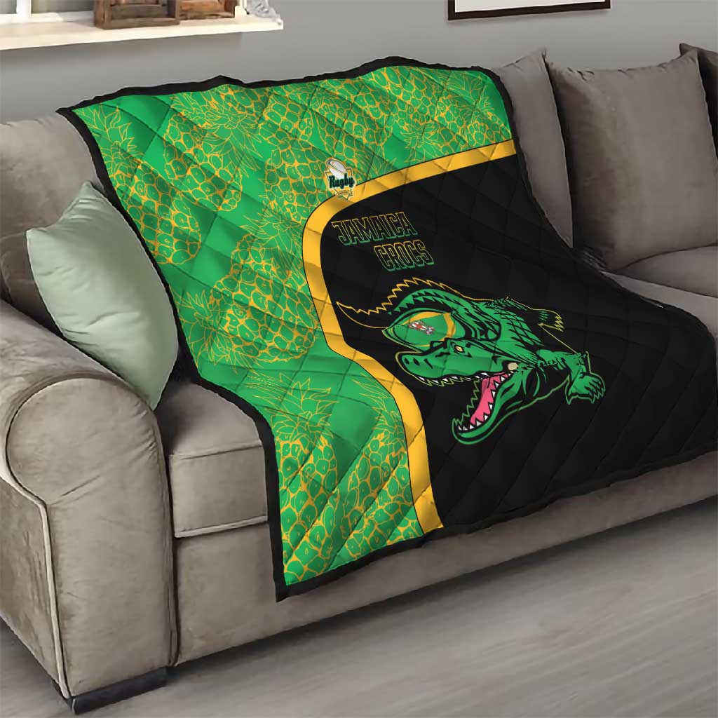 Jamaica Rugby Quilt Go Champions - Pineapple Pattern LT15