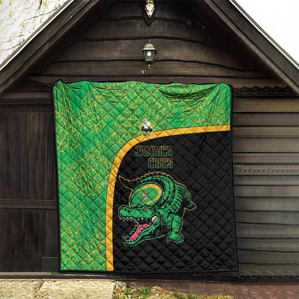 Jamaica Rugby Quilt Go Champions - Pineapple Pattern LT15