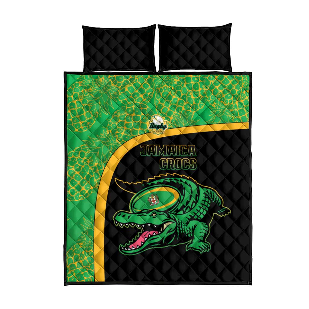 Jamaica Rugby Quilt Bed Set Go Champions - Pineapple Pattern LT15