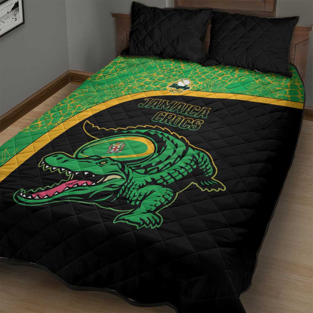 Jamaica Rugby Quilt Bed Set Go Champions - Pineapple Pattern LT15