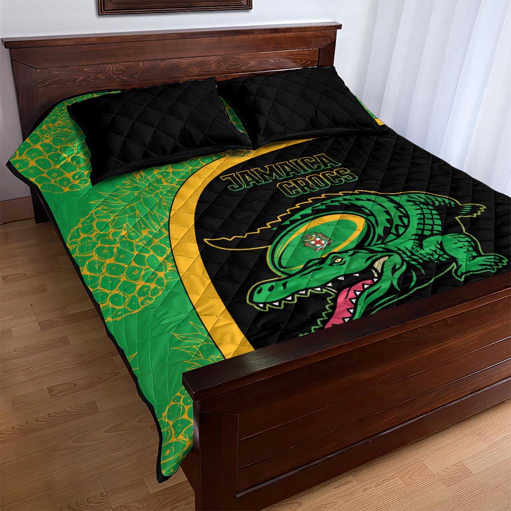 Jamaica Rugby Quilt Bed Set Go Champions - Pineapple Pattern LT15
