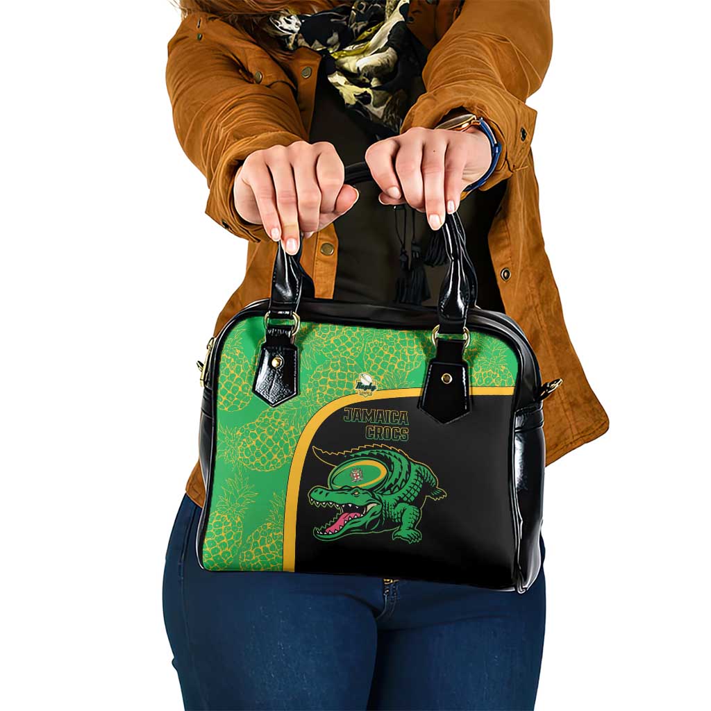 Jamaica Rugby Shoulder Handbag Go Jamaica Crocs - Pineapple Pattern LT15