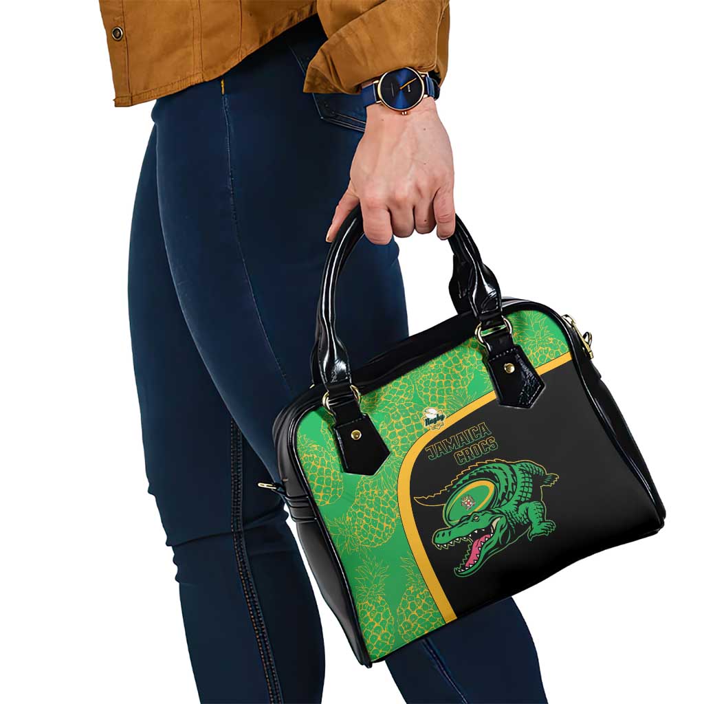 Jamaica Rugby Shoulder Handbag Go Jamaica Crocs - Pineapple Pattern LT15