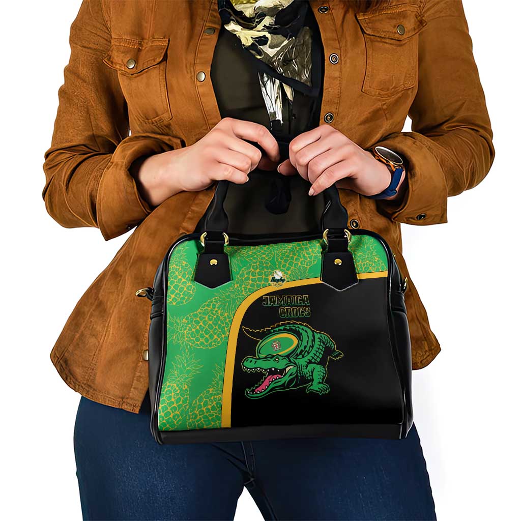 Jamaica Rugby Shoulder Handbag Go Jamaica Crocs - Pineapple Pattern LT15