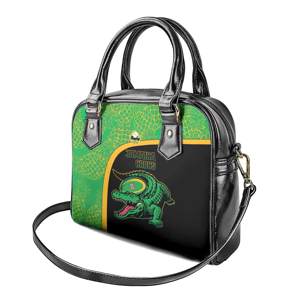 Jamaica Rugby Shoulder Handbag Go Jamaica Crocs - Pineapple Pattern LT15