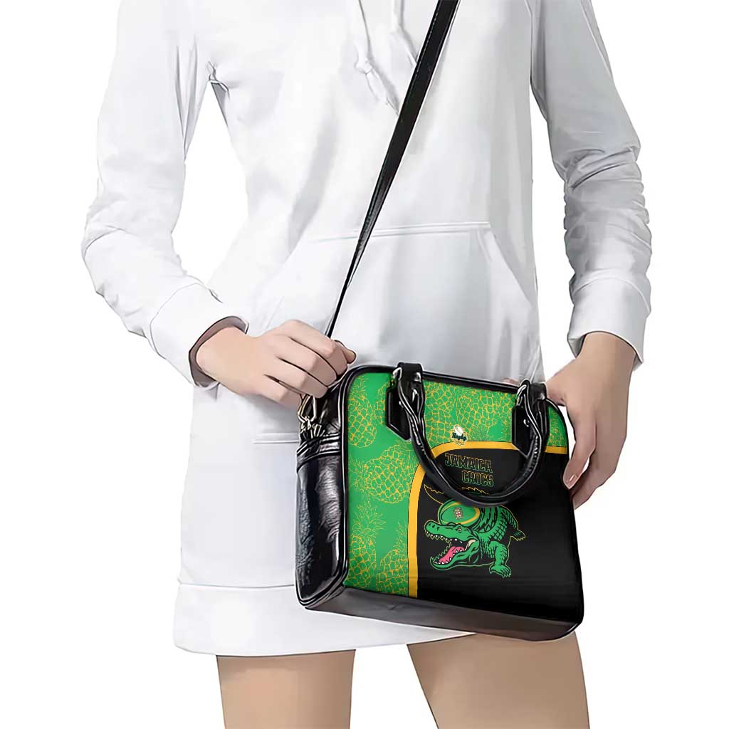 Jamaica Rugby Shoulder Handbag Go Jamaica Crocs - Pineapple Pattern LT15