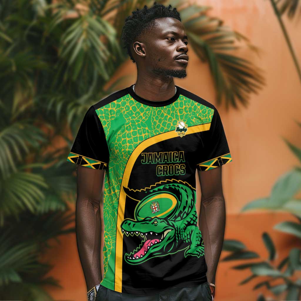 Jamaica Rugby Custom T shirt Go Champions - Pineapple Pattern LT15