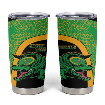 Jamaica Rugby Custom Tumbler Cup Go Champions - Pineapple Pattern LT15
