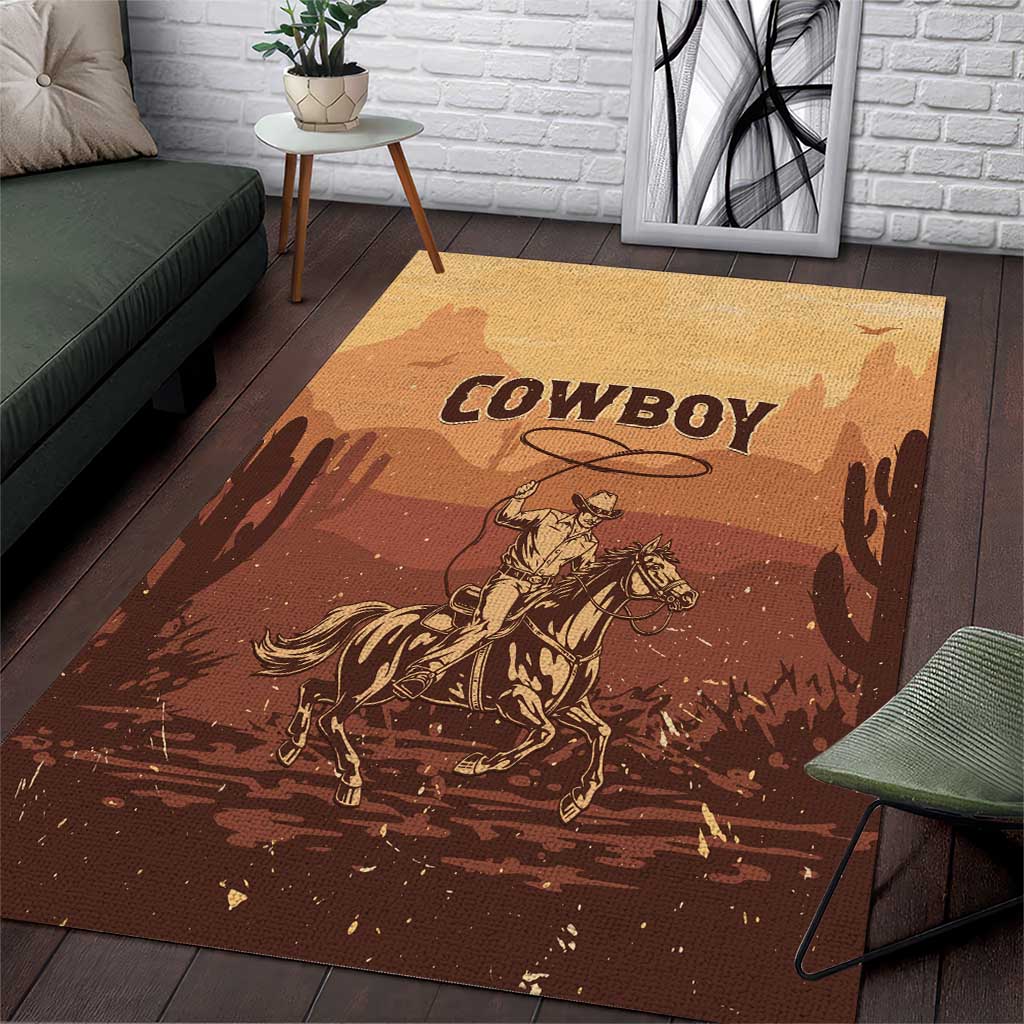 Black Cowboy Take Me Away Area Rug LT15