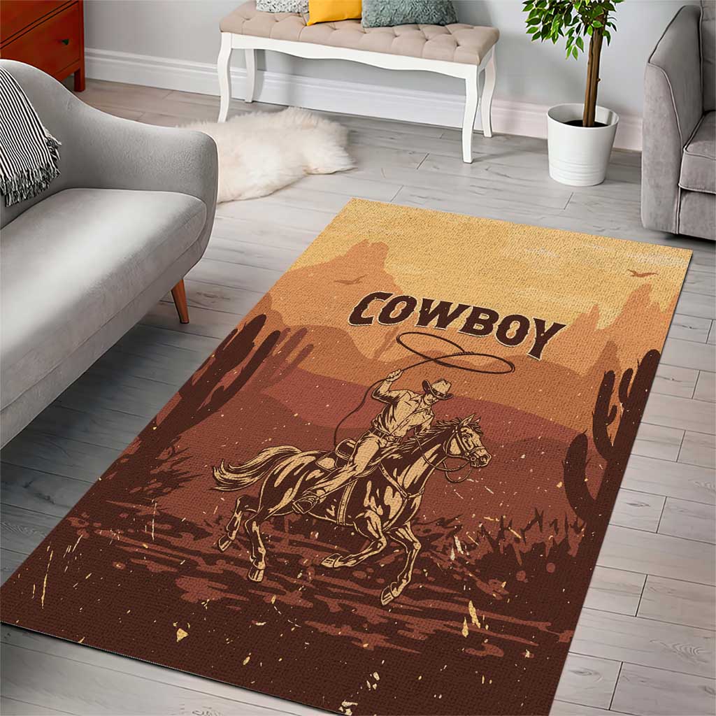 Black Cowboy Take Me Away Area Rug LT15