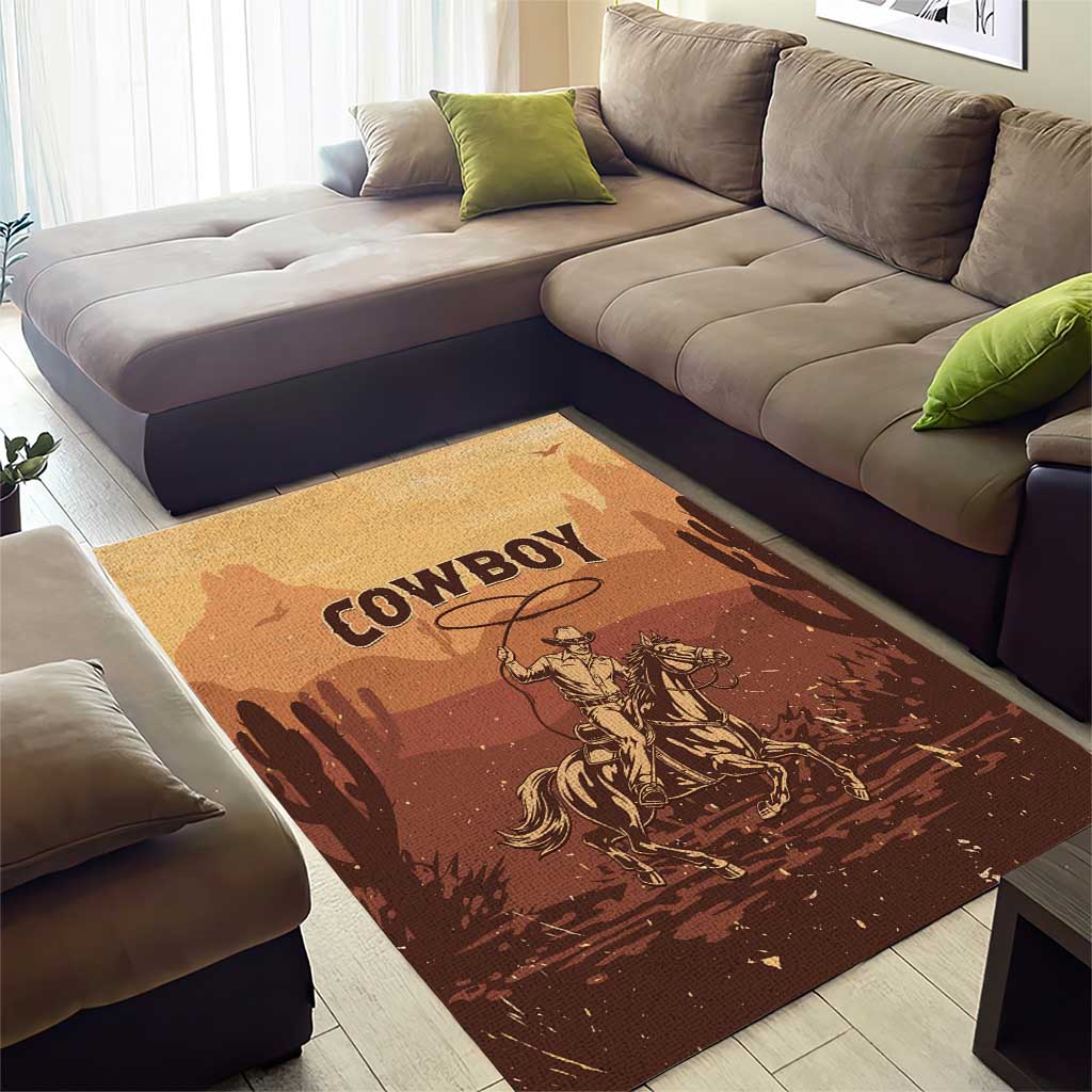Black Cowboy Take Me Away Area Rug LT15