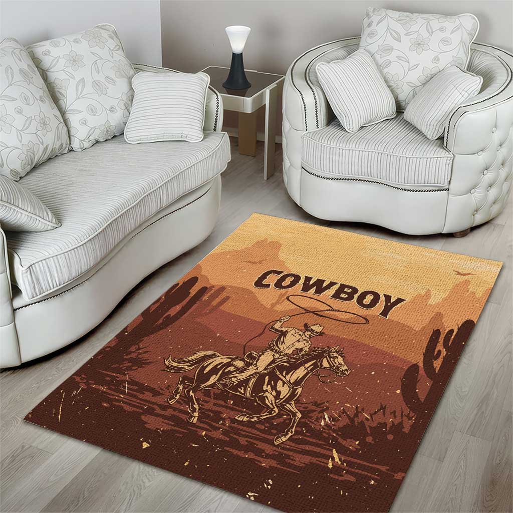 Black Cowboy Take Me Away Area Rug LT15