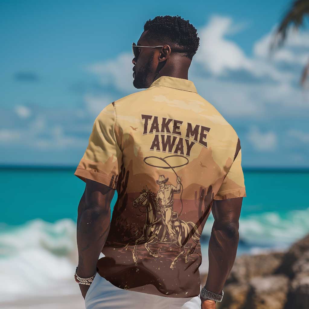 Black Cowboy Take Me Away Hawaiian Shirt LT15