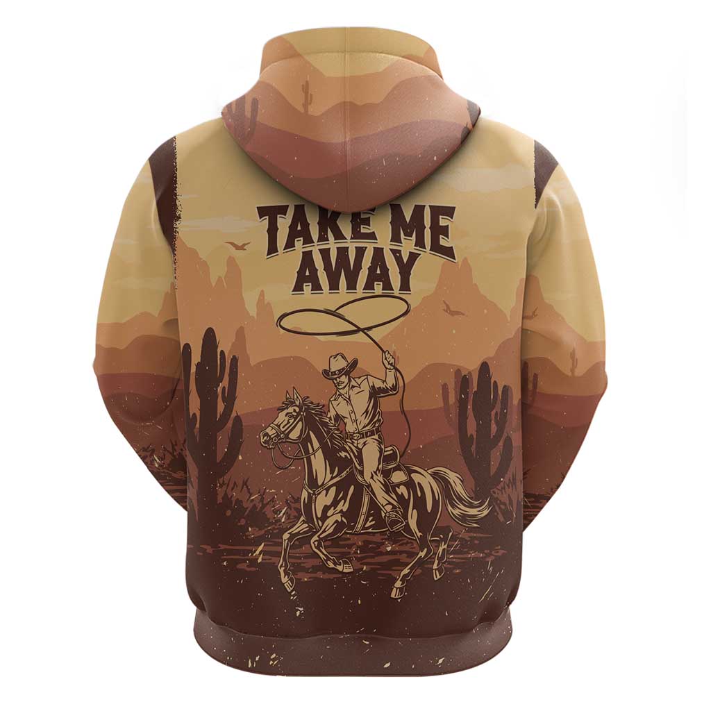 Black Cowboy Hoodie Take Me Away LT15