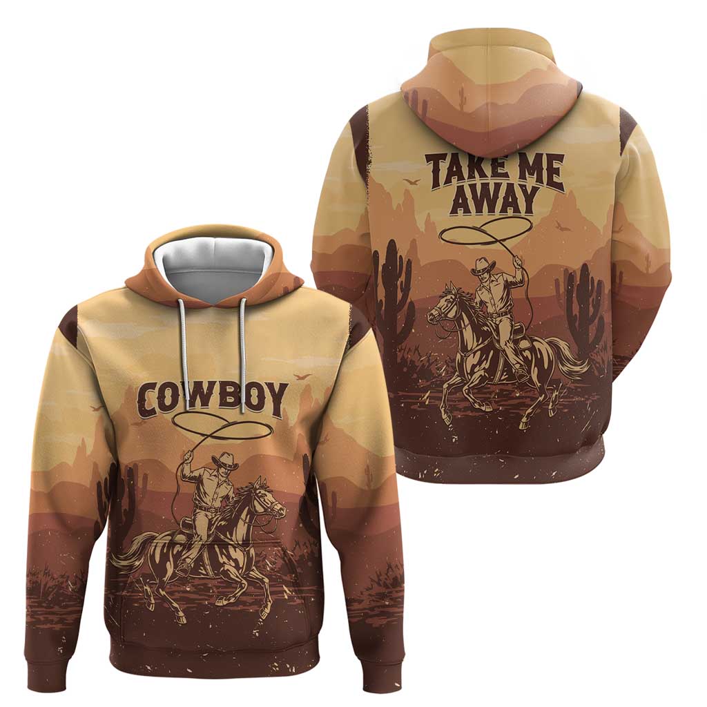Black Cowboy Hoodie Take Me Away LT15