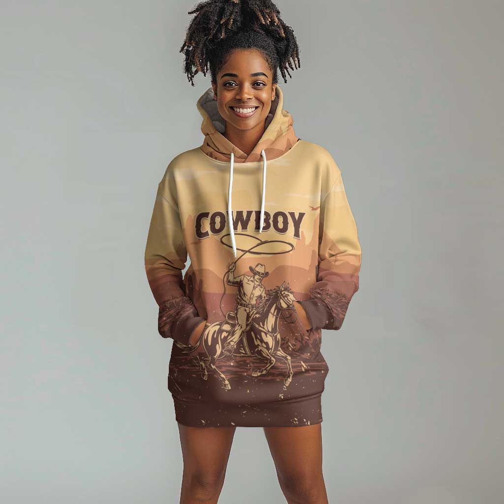 Black Cowboy Take Me Away Hoodie Dress LT15