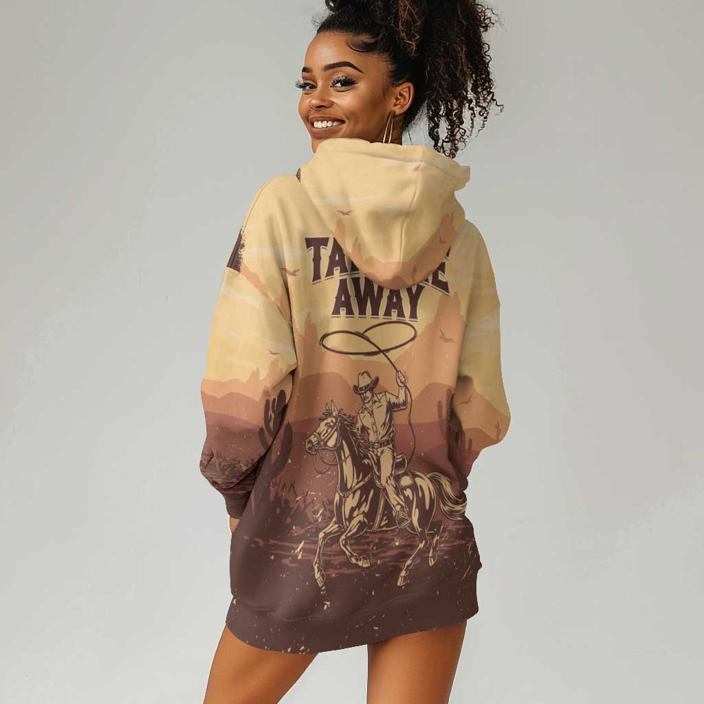 Black Cowboy Take Me Away Hoodie Dress LT15