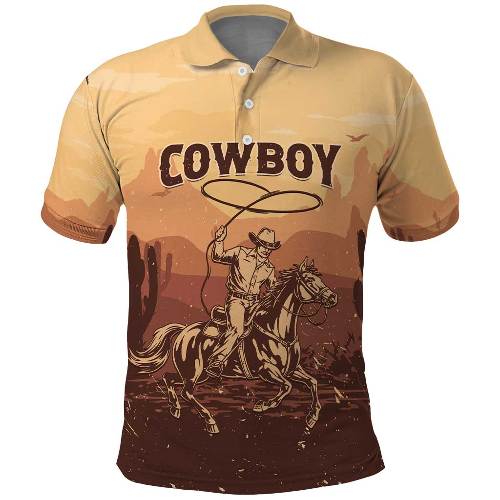 Black Cowboy Polo Shirt Take Me Away LT15