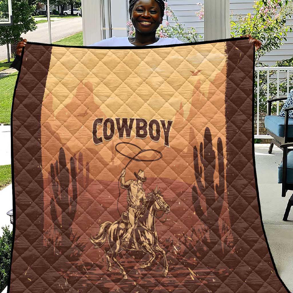 Black Cowboy Take Me Away Quilt LT15