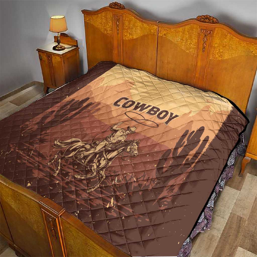 Black Cowboy Take Me Away Quilt LT15