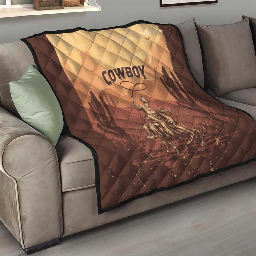 Black Cowboy Take Me Away Quilt LT15