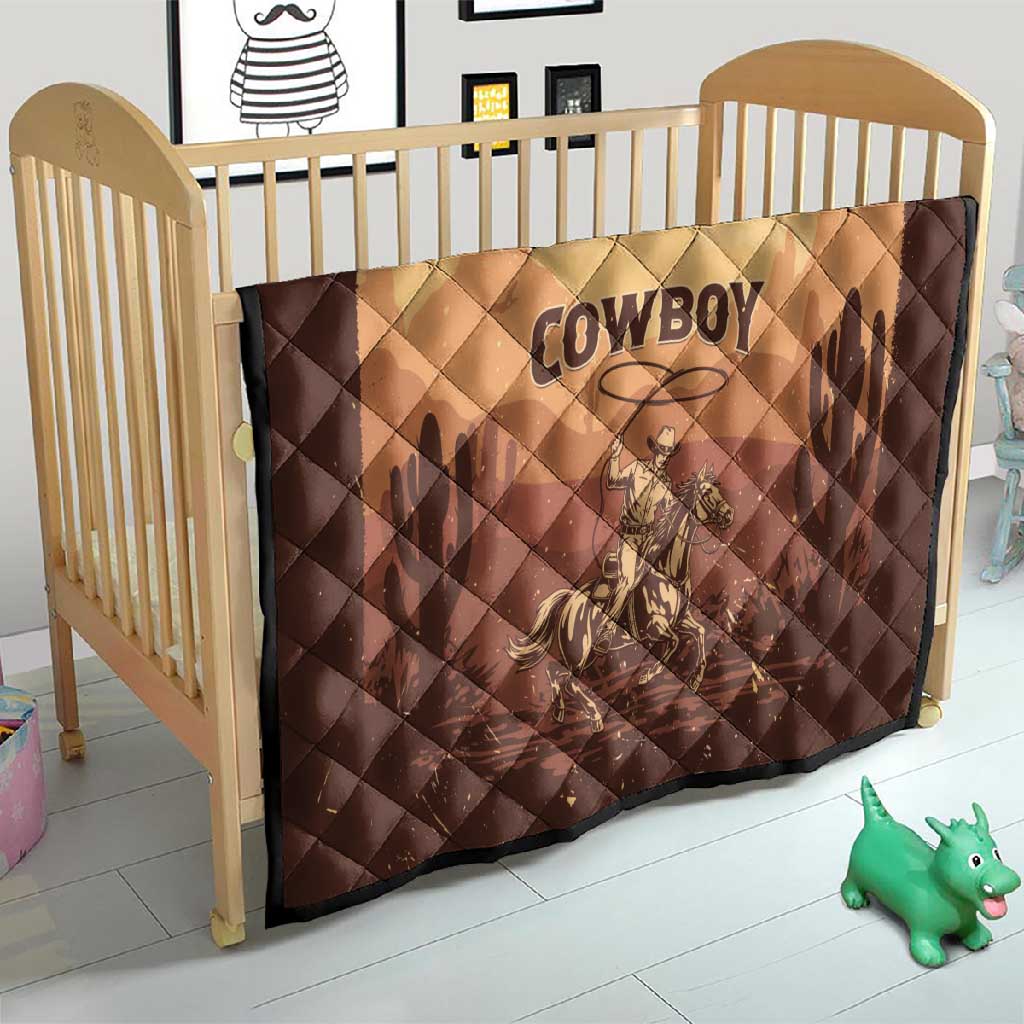 Black Cowboy Take Me Away Quilt LT15
