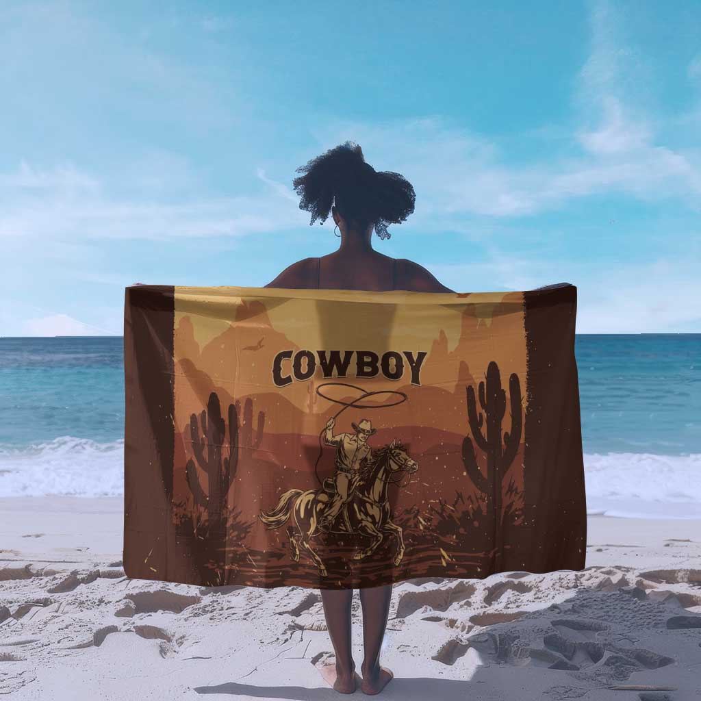 Black Cowboy Take Me Away Sarong LT15