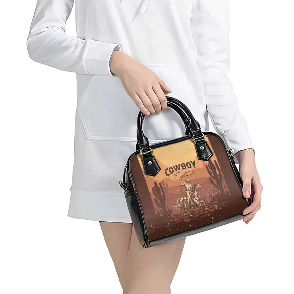 Black Cowboy Shoulder Handbag Take Me Away LT15