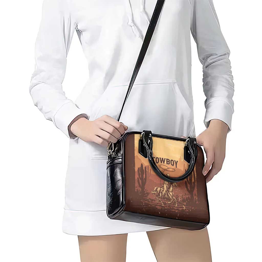 Black Cowboy Shoulder Handbag Take Me Away LT15
