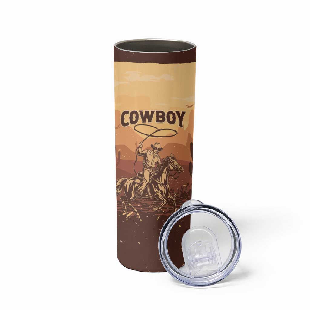 Black Cowboy Take Me Away Skinny Tumbler LT15