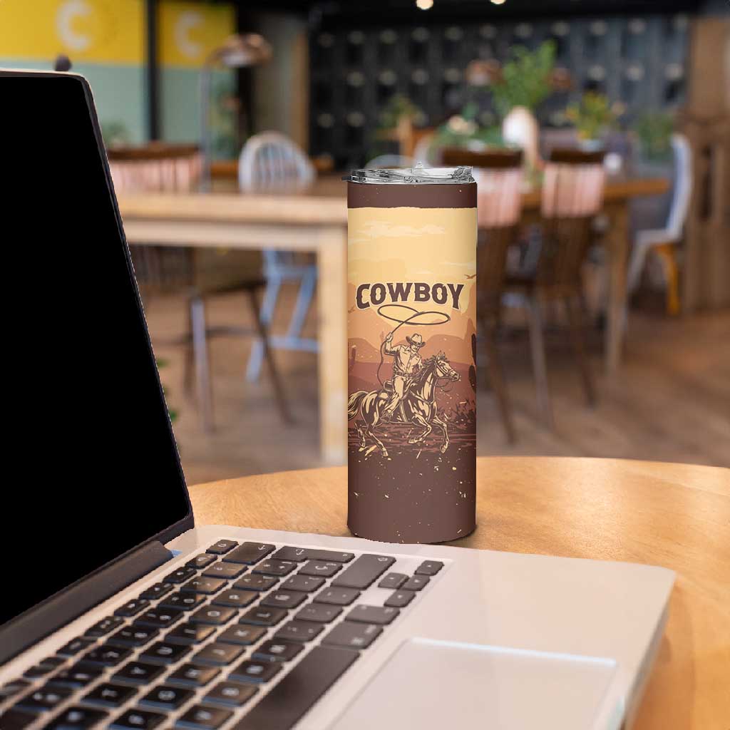 Black Cowboy Take Me Away Skinny Tumbler LT15